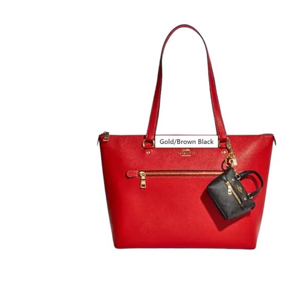 COACH Mini Gallery Tote Bag Charm In Signature Canvas NWT - Picture 5 of 5